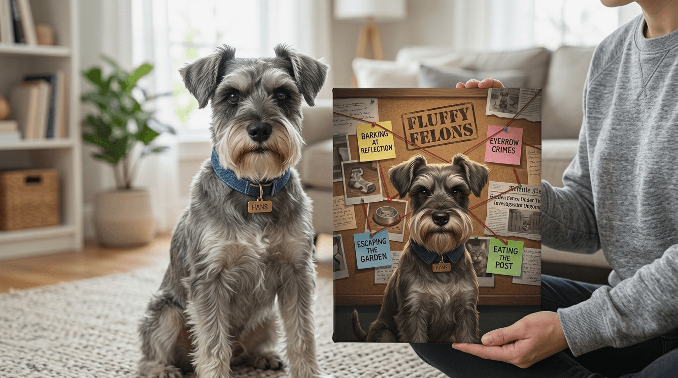 Schnauzer portrait mockup