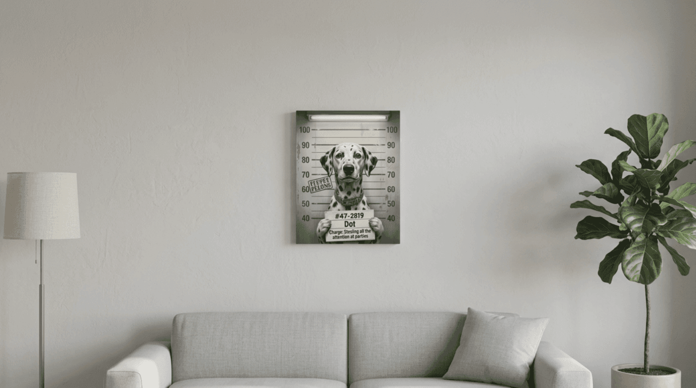 Dalmatian wall mockup