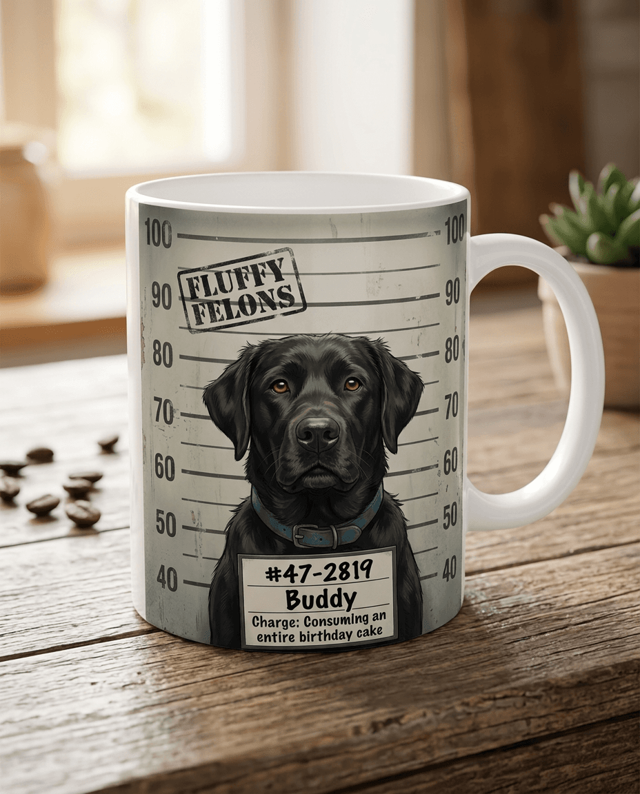 Labrador portrait on custom mug